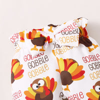 Knitted Romper Turkey Print Trousers