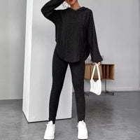 Relaxed Hooded Stylish And Chic Pants Set