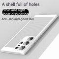 Applicable To S23ultra Phone Case S23 Honeycomb Heat Dissipation S22 All-inclusive Drop-resistant S22ultra Silicone Transparent S21 Magnetic Suction Frameless Note20ultra Ultra-thin Note10