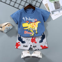 Boy's Summer Cotton Short Sleeve Suit