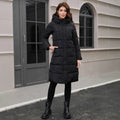 Hooded Thickened Cold-resistant Slim Fit Long Cotton Jacket