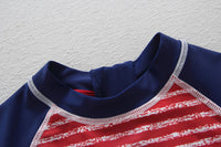 Sun Protection One-piece Striped Sailing Surfing Wetsuit
