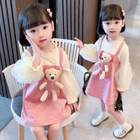 Bear Dress Spring New Children Korean Fashion