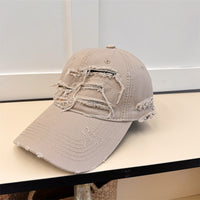 Sun Hat Make Old Ripped Soft Top Baseball Cap