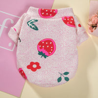 Dog Plus Fleece Warm Clothes Printed Pullover Sweater