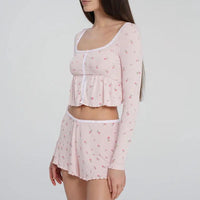 European And American-style Fashionable Womens Loungewear Set
