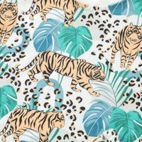 Animal Leaf Tiger Loose Short Sleeve T-shirt Shorts Casual Suit In Stock Two-piece Set