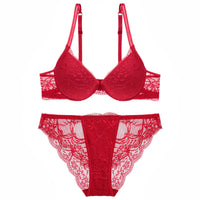 Young Women's Lace Push Up Bra Set
