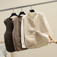 Version Fur Vest Granule Fleece Shoulder Jacket