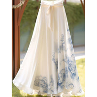 New Chinese-style Improved Design Women's Printed Dress