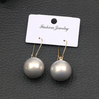 Large Pearl Silver Pearl Ear Clips For Women