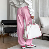Color Contrast Drawstring Wide Leg Leisure