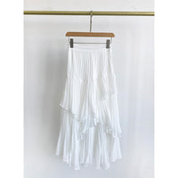 Chiffon High Waist Layered Ruffles Tiered Skirt