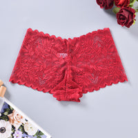 Mid-waist Lace Hollow-out Breathable Women's Underwear