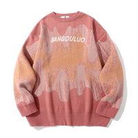 Street Fashion Retro Casual Long Sleeve Pullover Sweater