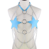 Leather Pentagram Chest Belt Body Chain