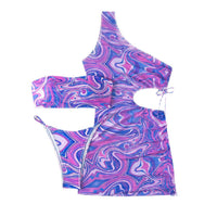 Gradient Tie-dye Lace Bikini Swimsuit For Women