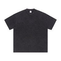 American Retro Trendy Washed Distressed Short Sleeve