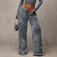 Fashionable Drawstring Slimming Straight-leg Pants For Women