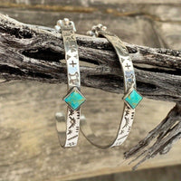 Retro-patterned Silver Earrings