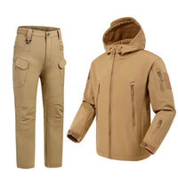 Soft Shell Shark Skin Windproof Waterproof Fleece-lined Camouflage Jacket For Men