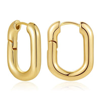 Fashionable Light-luxury Fully Diamond-encrusted Copper-plated Oval Earrings For Women