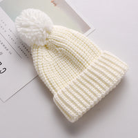 Baby Ball Thicken Warm Cute Candy Solid Color Knitted Hat