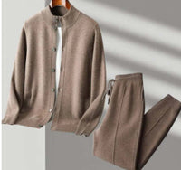 Pure Wool Men's Stand Collar Simple Sweater