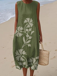 Sleeveless Casual Printed Elegant Dress