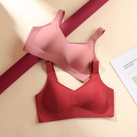 LaTeX Large Shoulder Strap Jelly Stick Seamless Push Up Bra