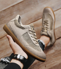 Top Layer Pigskin Leather Breathable Casual German Training Shoes