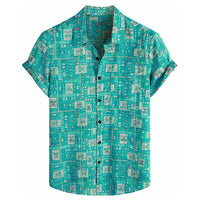 Men's Hawaiian Casual Flower Short Sleeve Single-breasted Beach Tropical Shirt
