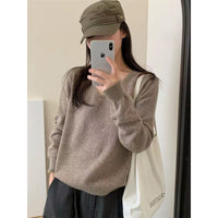Versatile Slimming Long-sleeve Knit Top