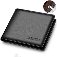 Horizontal First Layer Cowhide Business Zipper Wallet