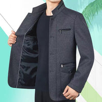 Men's Thin Stand-Up Collar Casual Loose Jacket