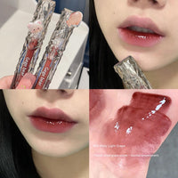 Crystal Transparent Diamond Light Mirror Lip Lacquer White