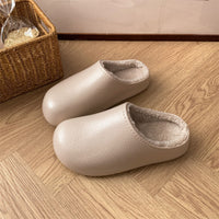 Non Slip Closed Toe Thick Soled Height Increasing Insulated Cotton Slippers