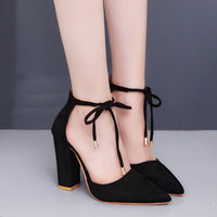 Women's Shoes Chunky Heel High Heel Lace-up Large Size Sandals