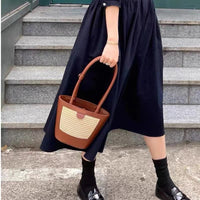 New Straw Hand-held Shoulder Underarm Bag Women