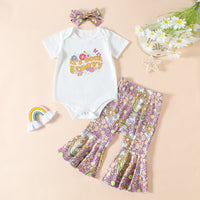 Infant Toddler Clothing Casual Short Sleeve Letter Set