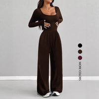 Womens Fashionable Casual Solid-Color Jumpsuit