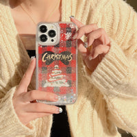 Christmas Tree Quicksand Snowflake Protective Cover Phone Case