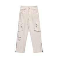 Retro Loose Multi-pocket Wide-leg Overalls