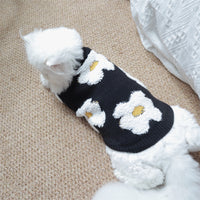 Pet Sweater Autumn And Winter Thick Warm Flowers