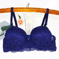 Women's Half Cup Lace Steel Ring Gathering Underwear