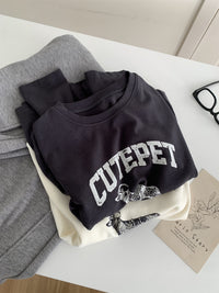 High-elastic Soft And Chewy Cartoon Puppy-Print T-Shirt For Women