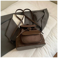 Preppy-style Commuter Backpack Fashionable And Vintage Travel Bag