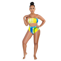 Printed Casual Shawl, Bikini Swimsuit Suit