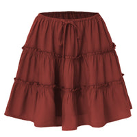 Adjustable Short Skirt With A No-bulge Inner Lining