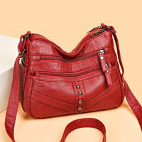 Ladies New High-grade Soft Leather Messenger Bag Vintage Leather